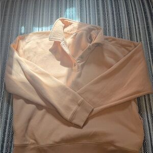 PINK Victoria's Secret Women’s Orange/Brown Button-up Collar Sweatshirt